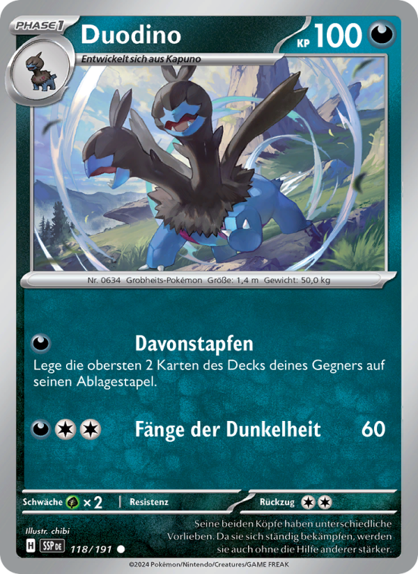 Duodino 118 — Surging Sparks (German Pokémon TCG card)
