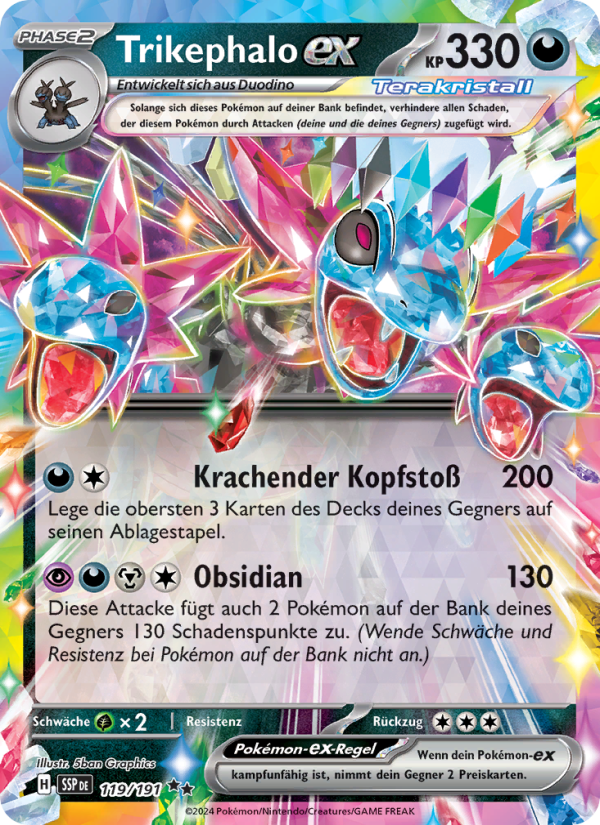 Trikephalo-ex 119 — Surging Sparks (German Pokémon TCG card)