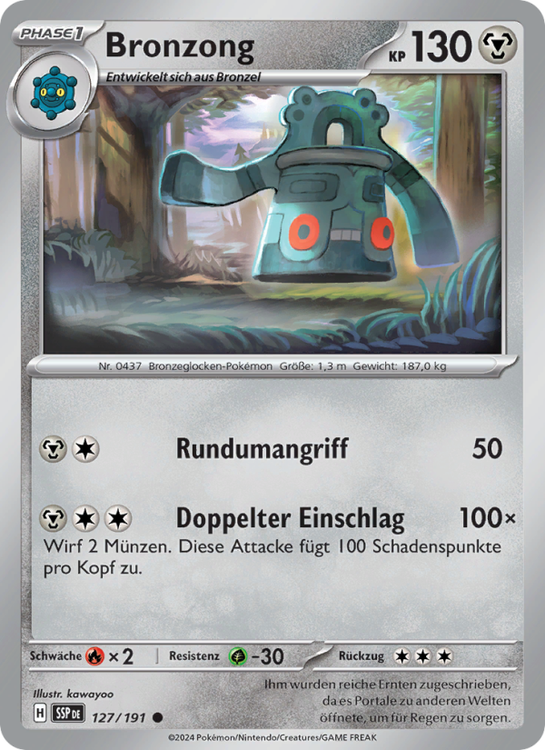 Bronzong 127 — Surging Sparks (German Pokémon TCG card)