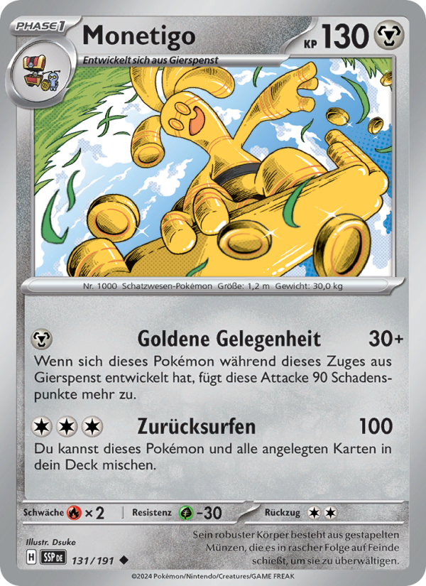 Monetigo 131 — Surging Sparks (German Pokémon TCG card)