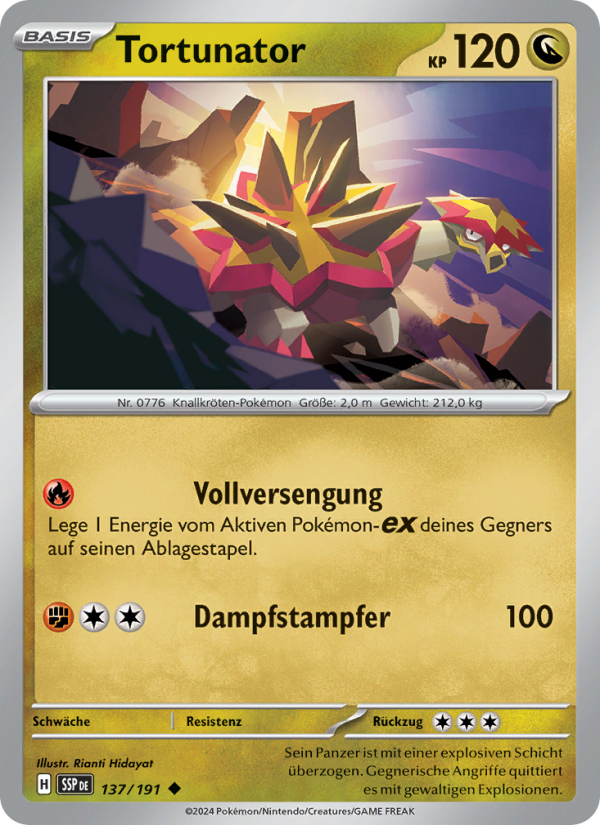 Tortunator 137 — Surging Sparks (German Pokémon TCG card)