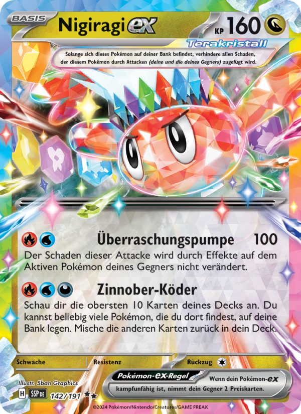 Nigiragi-ex 142 — Surging Sparks (German Pokémon TCG card)