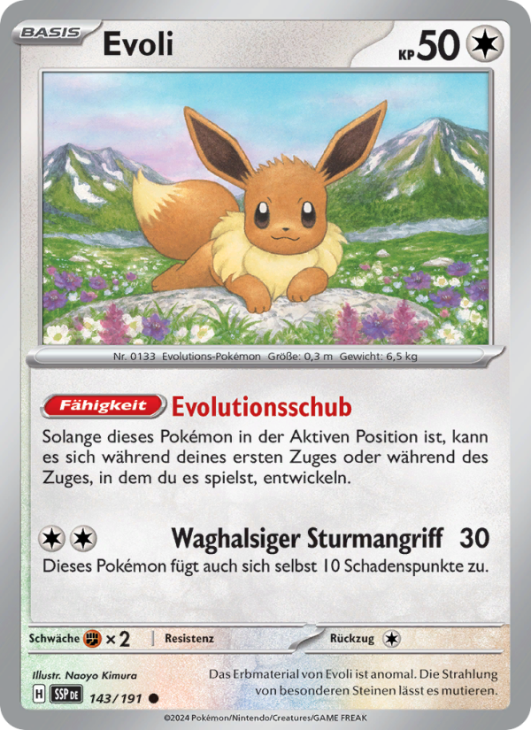 Evoli 143 — Surging Sparks (German Pokémon TCG card)