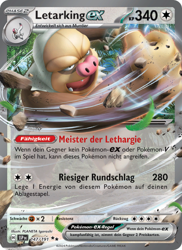Letarking-ex 147 — Surging Sparks (German Pokémon TCG card)