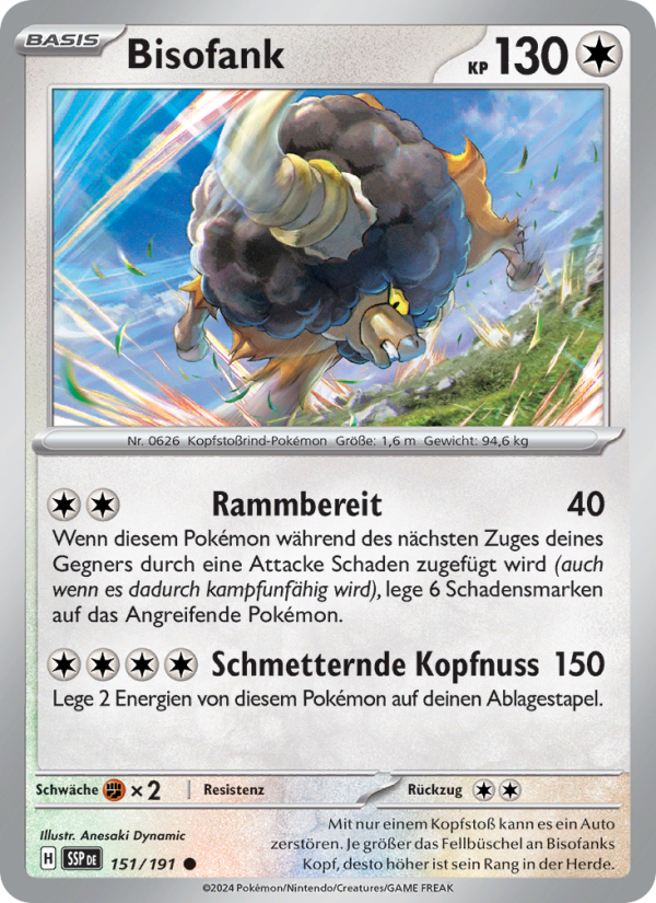Bisofank 151 — Surging Sparks (German Pokémon TCG card)