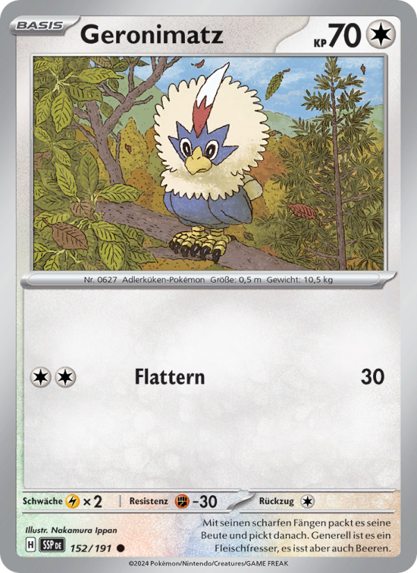 Geronimatz 152 — Surging Sparks (German Pokémon TCG card)