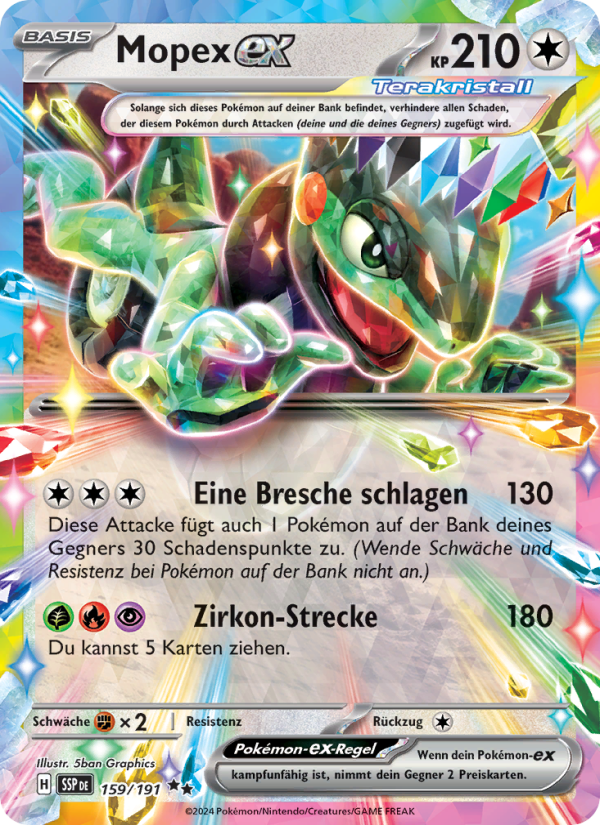 Mopex-ex 159 — Surging Sparks (German Pokémon TCG card)