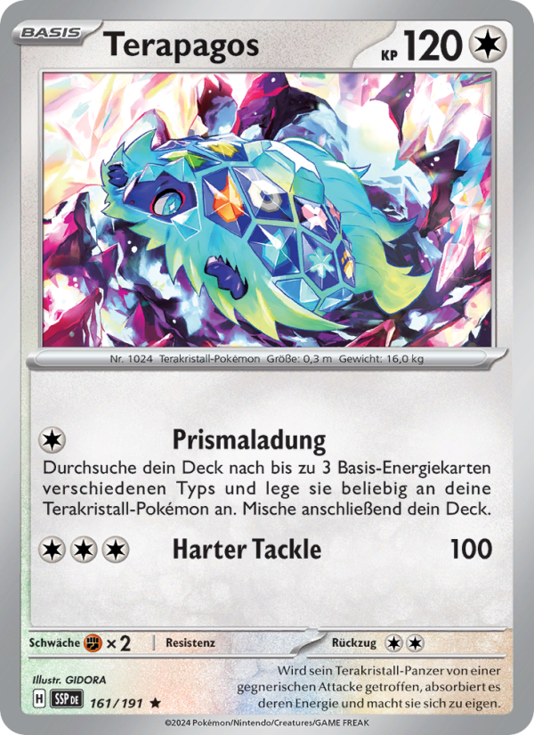 Terapagos 161 — Surging Sparks (German Pokémon TCG card)
