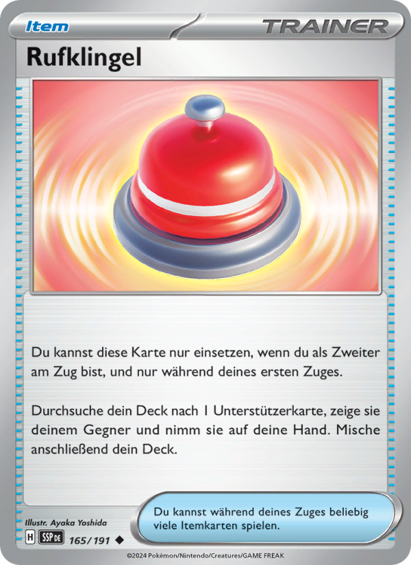 Rufklingel 165 — Surging Sparks (German Pokémon TCG card)