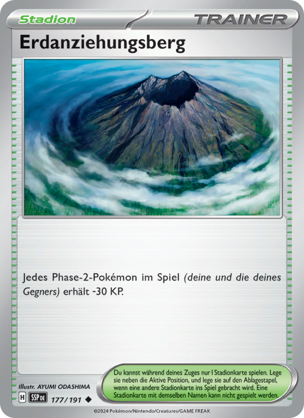 Erdanziehungsberg 177 — Surging Sparks (German Pokémon TCG card)