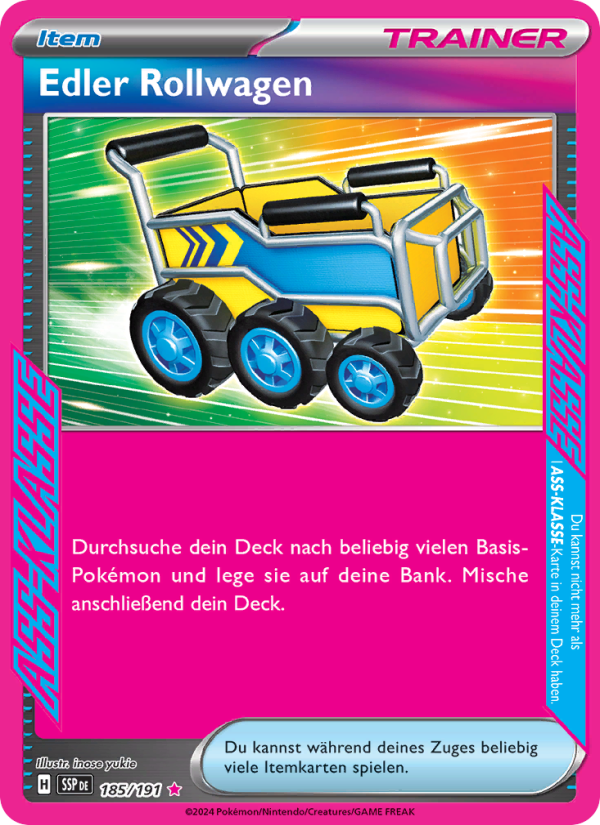 Edler Rollwagen 185 — Surging Sparks (German Pokémon TCG card)