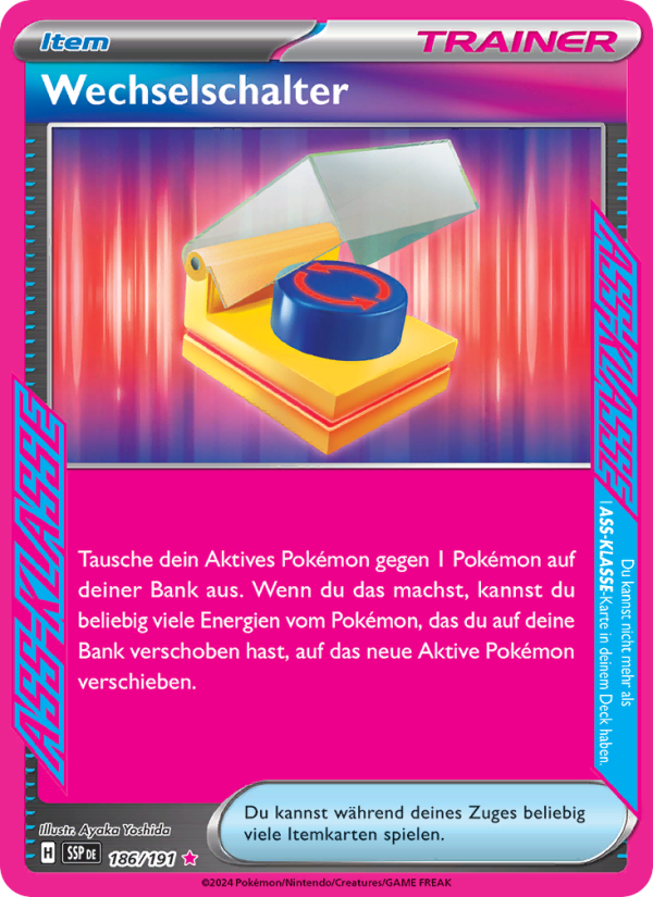 Wechselschalter 186 — Surging Sparks (German Pokémon TCG card)