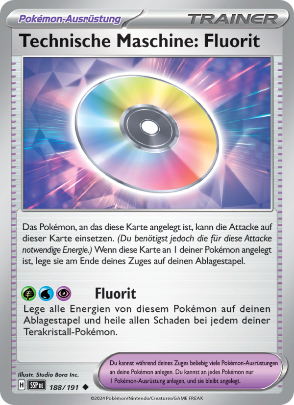 Technische Maschine: Fluorit 188 — Surging Sparks (German Pokémon TCG card)