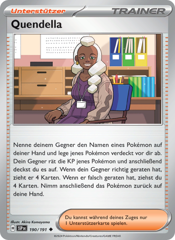 Quendella 190 — Surging Sparks (German Pokémon TCG card)