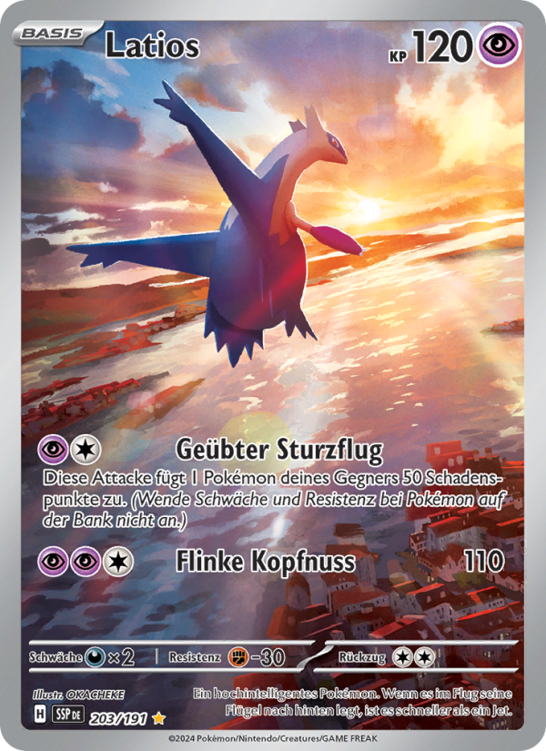 Latios 203 — Surging Sparks (German Pokémon TCG card)