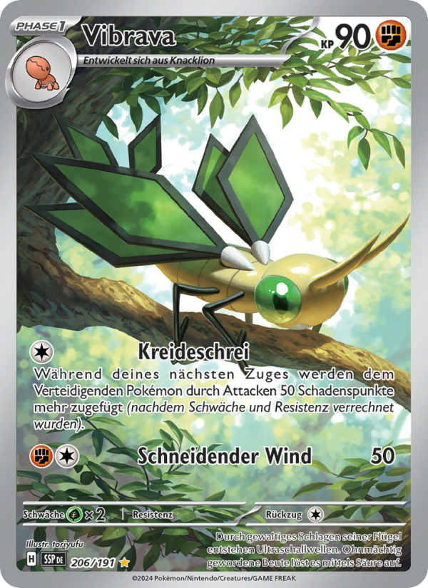 Vibrava 206 — Surging Sparks (German Pokémon TCG card)