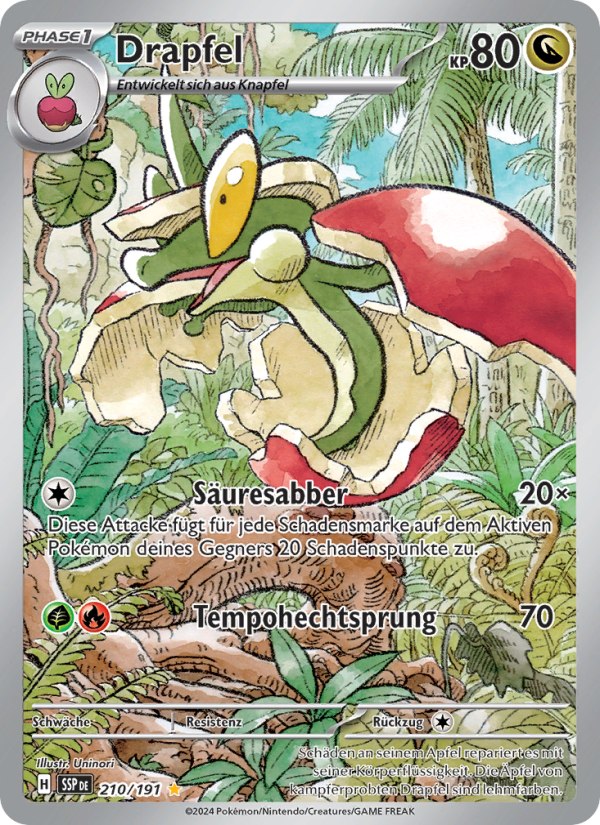 Drapfel 210 — Surging Sparks (German Pokémon TCG card)