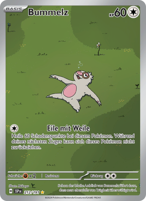 Bummelz 212 — Surging Sparks (German Pokémon TCG card)
