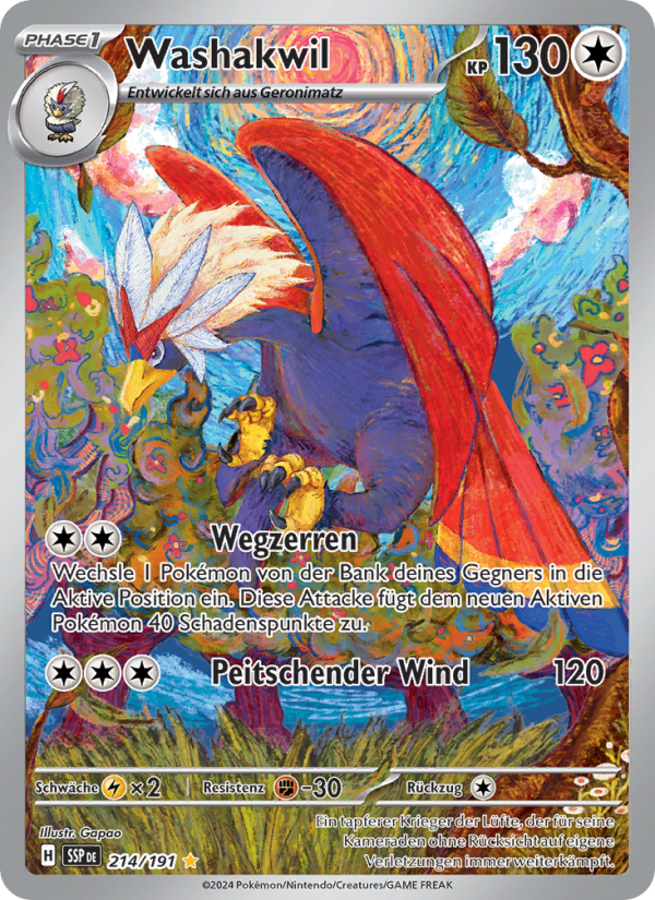 Washakwil 214 — Surging Sparks (German Pokémon TCG card)
