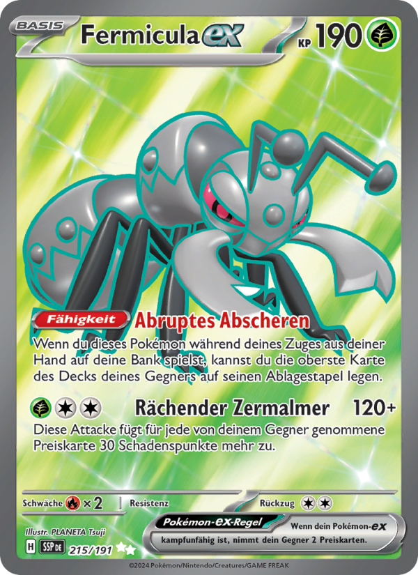 Fermicula-ex 215 — Surging Sparks (German Pokémon TCG card)