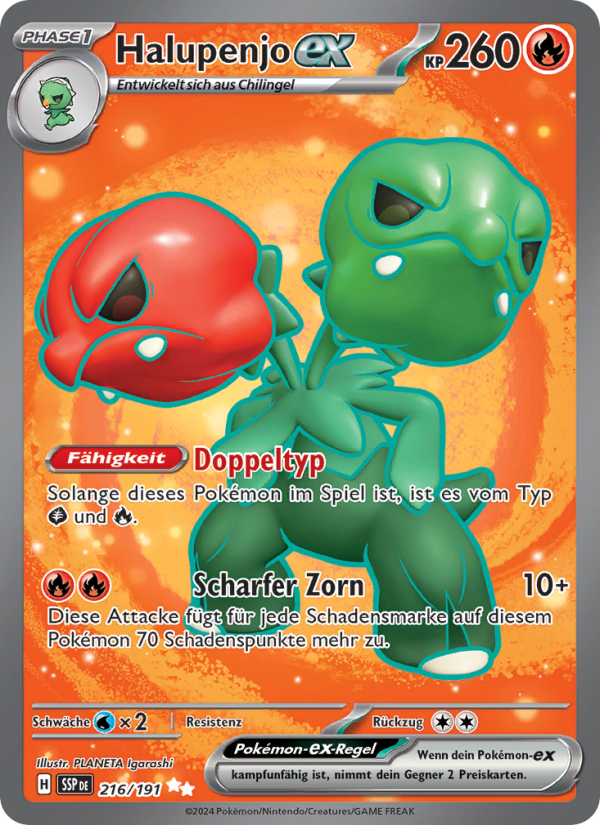 Halupenjo-ex 216 — Surging Sparks (German Pokémon TCG card)