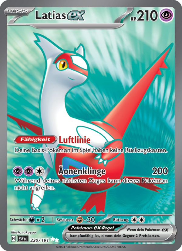 Latias-ex 220 — Surging Sparks (German Pokémon TCG card)