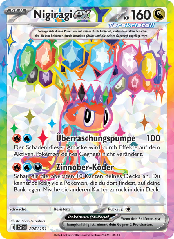 Nigiragi-ex 226 — Surging Sparks (German Pokémon TCG card)