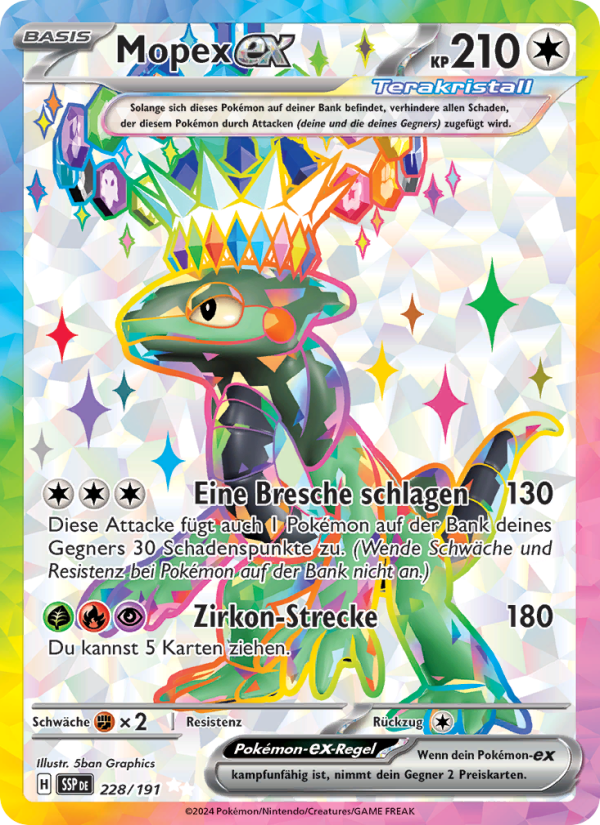 Mopex-ex 228 — Surging Sparks (German Pokémon TCG card)