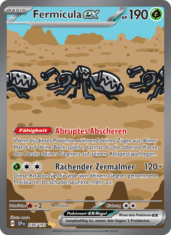 Fermicula-ex 236 — Surging Sparks (German Pokémon TCG card)