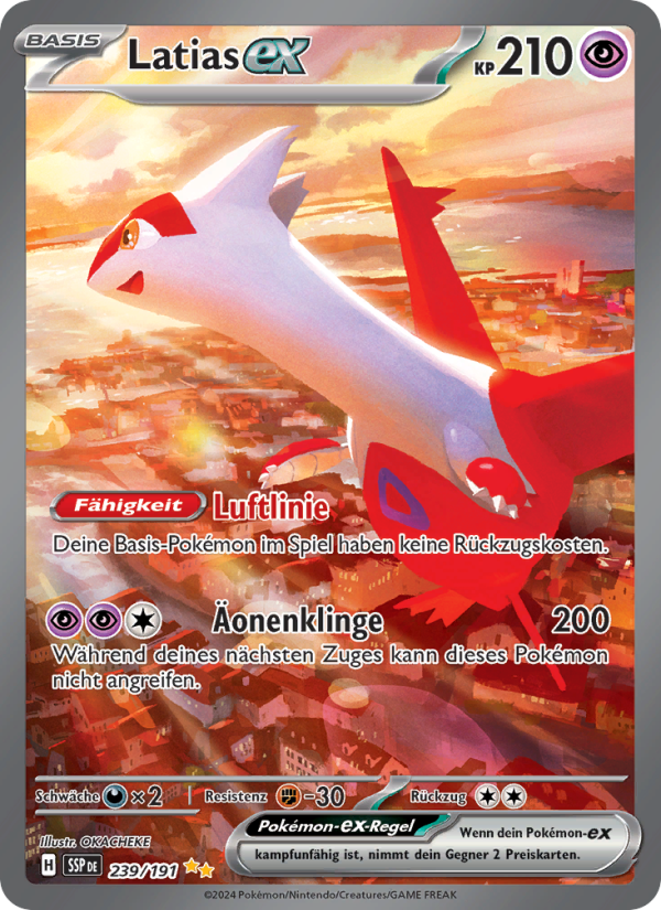 Latias-ex 239 — Surging Sparks (German Pokémon TCG card)
