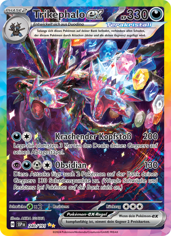 Trikephalo-ex 240 — Surging Sparks (German Pokémon TCG card)