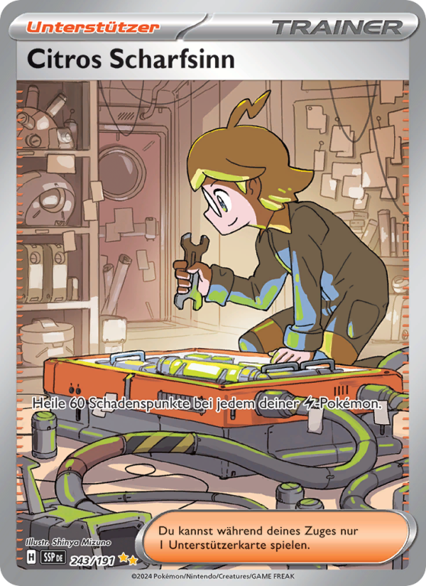 Citros Scharfsinn 243 — Surging Sparks (German Pokémon TCG card)