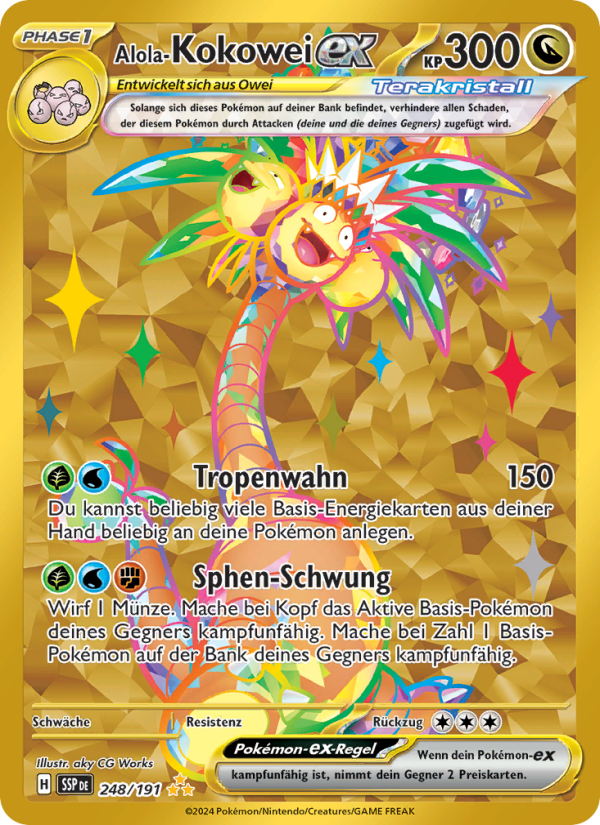 Alola-Kokowei-ex 248 — Surging Sparks (German Pokémon TCG card)