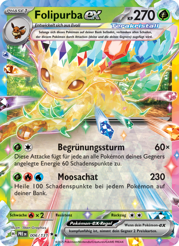 Folipurba-ex 006 — Prismatische Entwicklungen (German Pokémon TCG card)