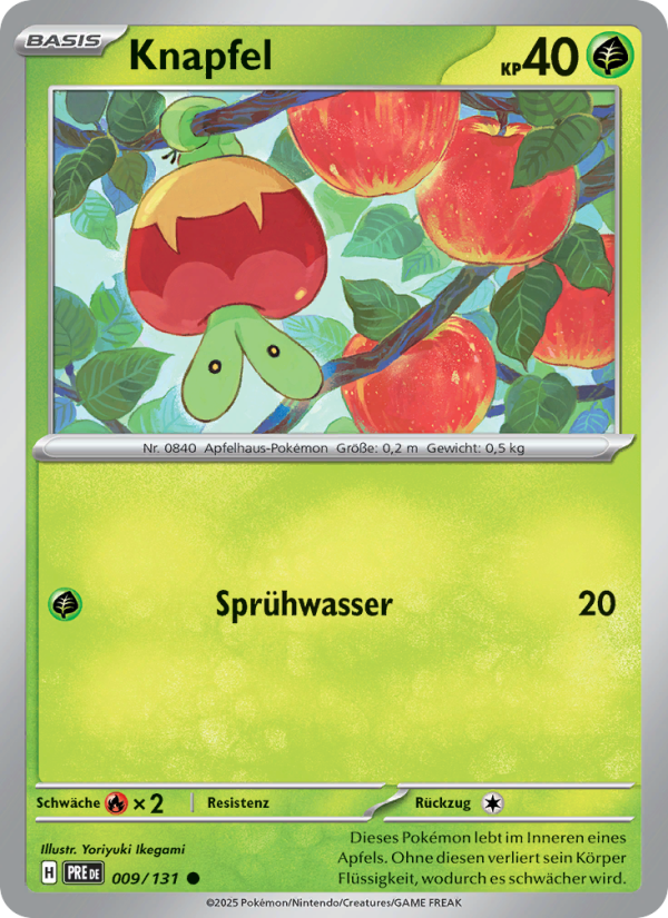 Knapfel 009 — Prismatische Entwicklungen (German Pokémon TCG card)