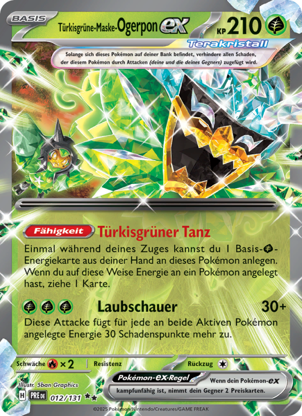 Türkisgrüne-Maske-Ogerpon-ex 012 — Prismatische Entwicklungen (German Pokémon TCG card)