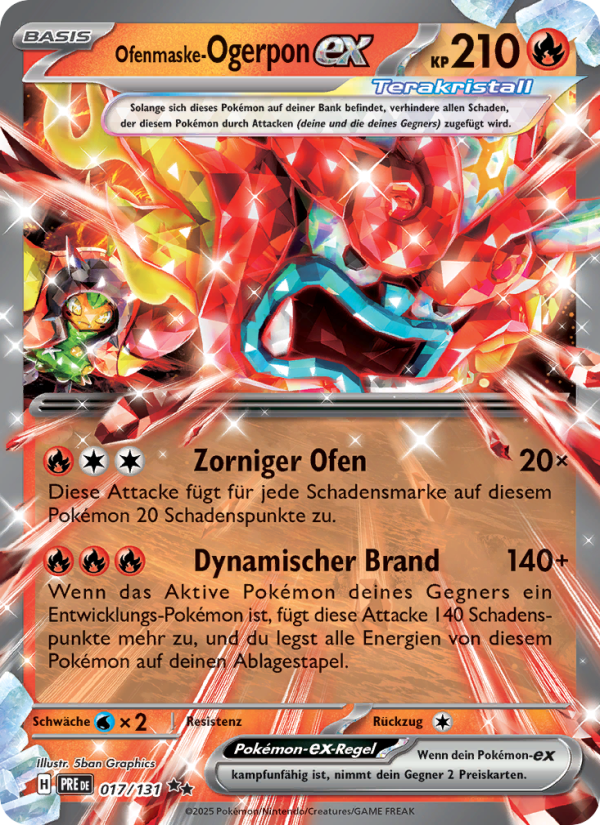 Ofenmaske-Ogerpon-ex 017 — Prismatische Entwicklungen (German Pokémon TCG card)