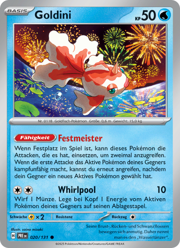 Goldini 020 — Prismatische Entwicklungen (German Pokémon TCG card)