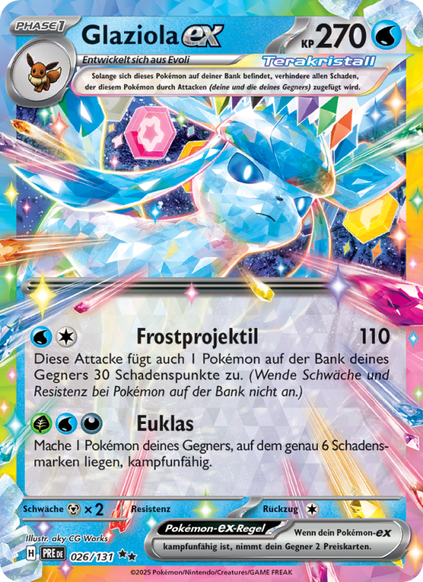 Glaziola-ex 026 — Prismatische Entwicklungen (German Pokémon TCG card)