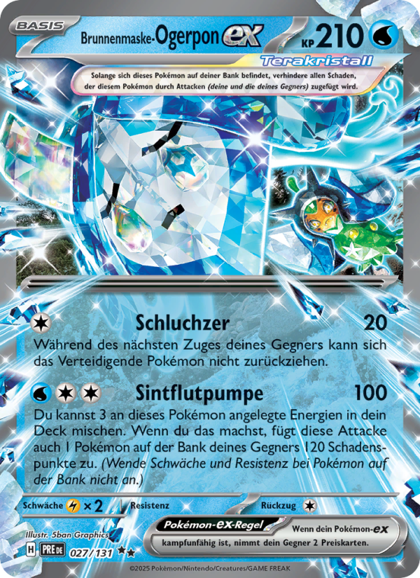 Brunnenmaske-Ogerpon-ex 027 — Prismatische Entwicklungen (German Pokémon TCG card)