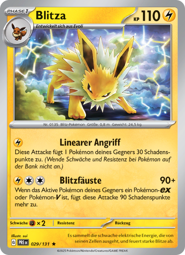 Blitza 029 — Prismatische Entwicklungen (German Pokémon TCG card)