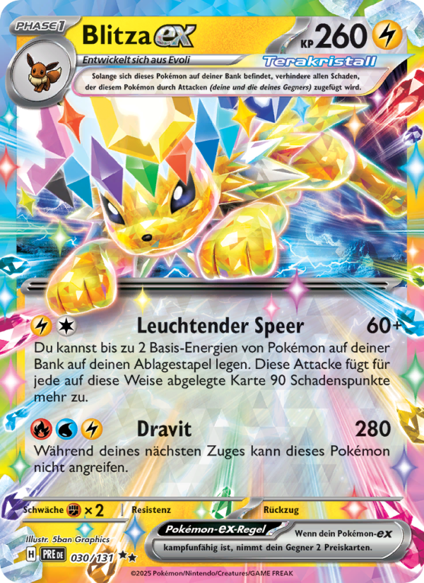 Blitza-ex 030 — Prismatische Entwicklungen (German Pokémon TCG card)