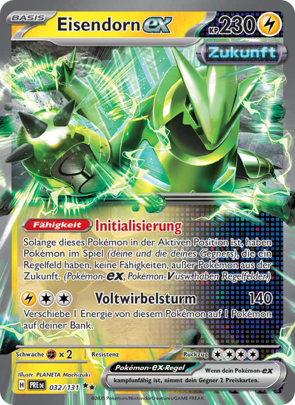 Eisendorn-ex 032 — Prismatische Entwicklungen (German Pokémon TCG card)