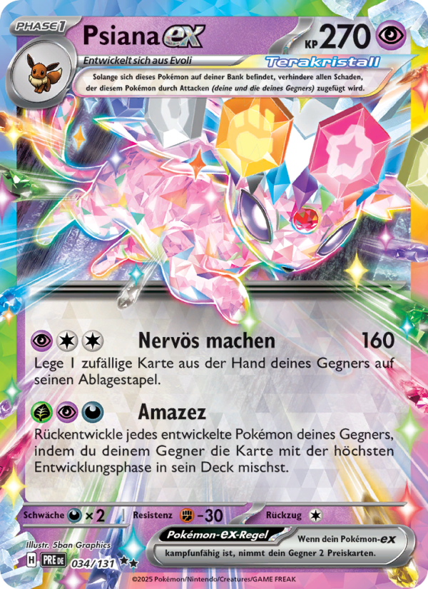 Psiana-ex 034 — Prismatische Entwicklungen (German Pokémon TCG card)