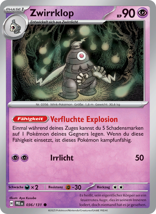 Zwirrklop 036 — Prismatische Entwicklungen (German Pokémon TCG card)