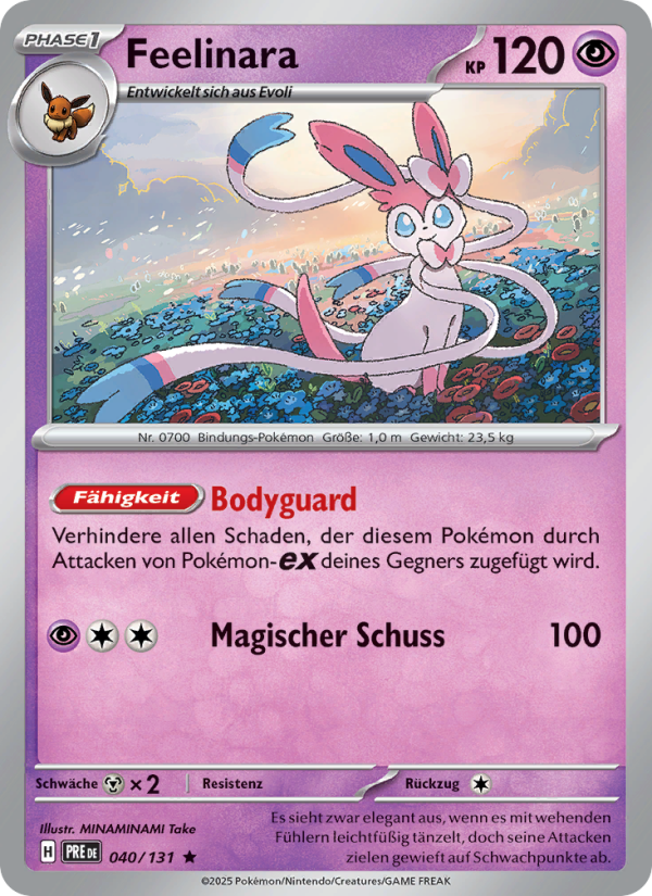 Feelinara 040 — Prismatische Entwicklungen (German Pokémon TCG card)