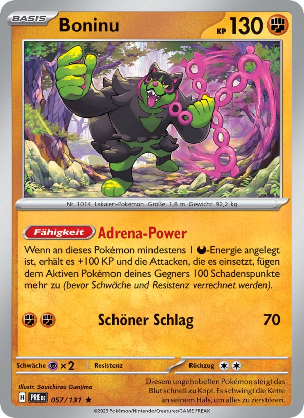Boninu 057 — Prismatische Entwicklungen (German Pokémon TCG card)