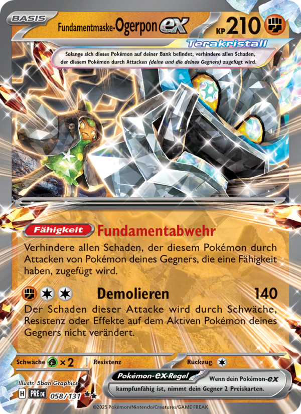 Fundamentmaske-Ogerpon-ex 058 — Prismatische Entwicklungen (German Pokémon TCG card)