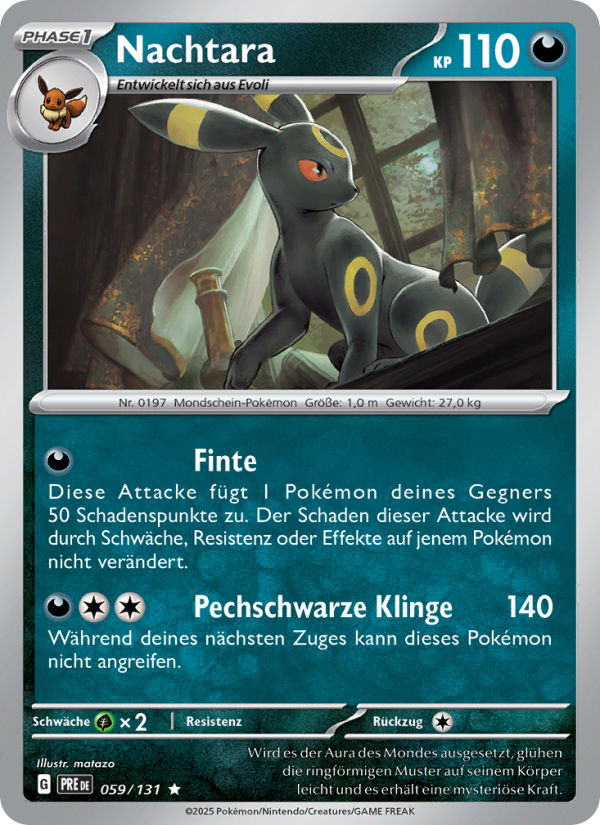 Nachtara 059 — Prismatische Entwicklungen (German Pokémon TCG card)