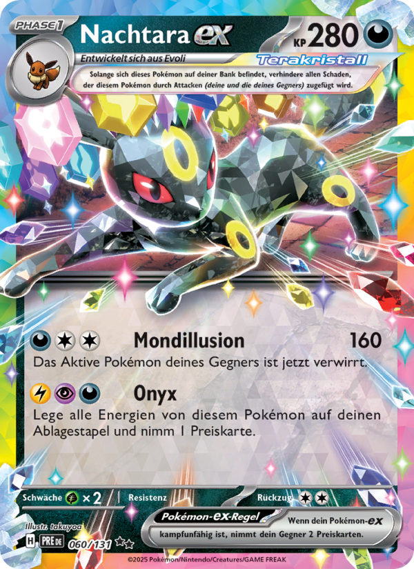 Nachtara-ex 060 — Prismatische Entwicklungen (German Pokémon TCG card)
